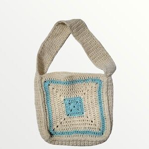 Crochet Shoulder Bag Granny Square Purse Hippie Back To School